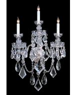 Crystorama 1043-CH-CL-MWP Traditional Crystal 3 Light Sconce