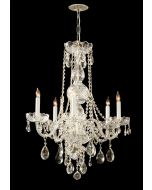 Crystorama 1115-PB-CL-S Traditional Crystal 5 Light Chandelier
